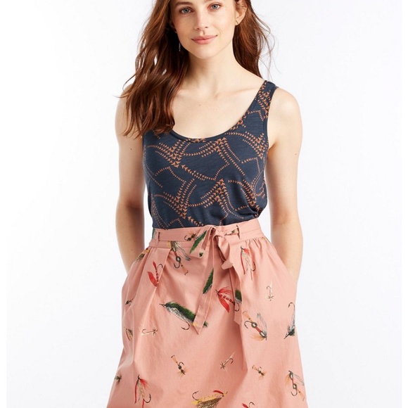 LL Bean Poplin Skirt - Picture 9 of 9